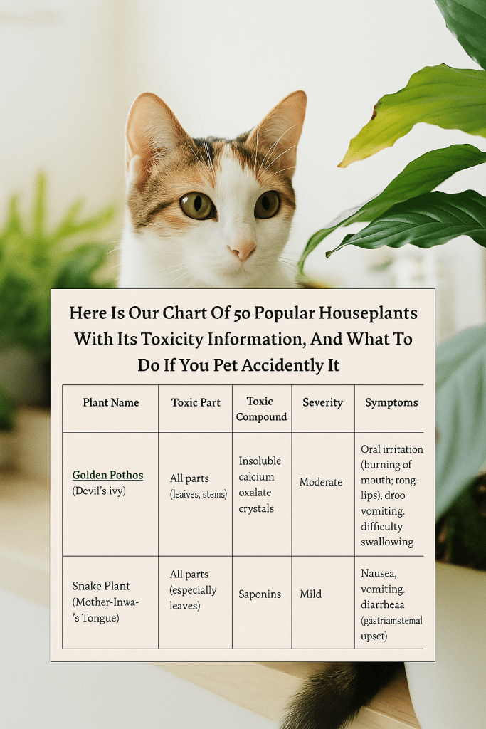 cat toxicity chart